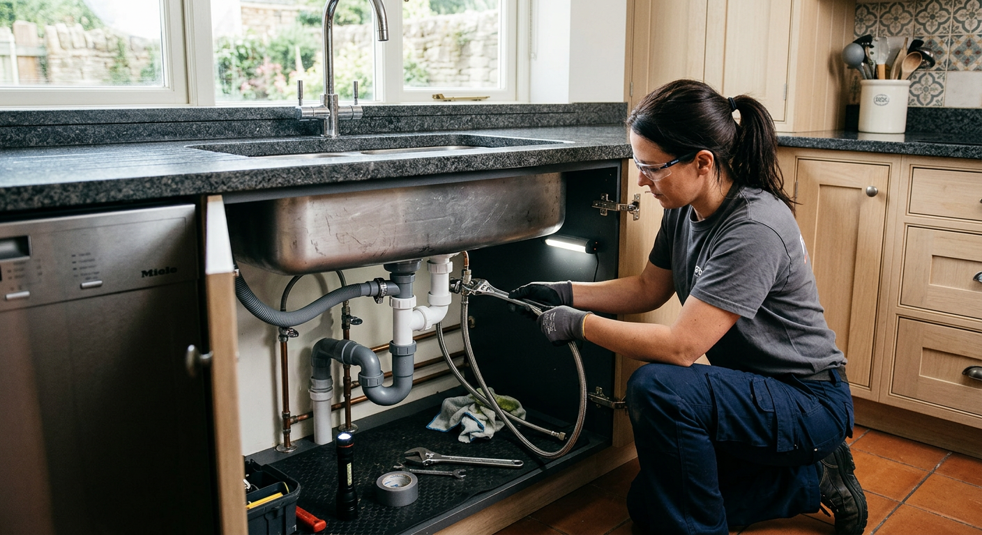 Installation plomberie cuisine avec pose d'évier à Maisons-Laffitte
