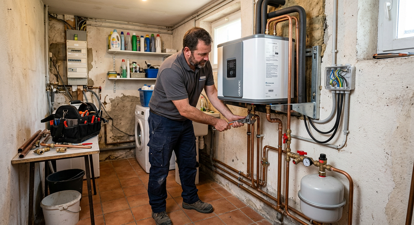 Pose de chauffe-eau thermodynamique par un plombier à Maisons-Laffitte