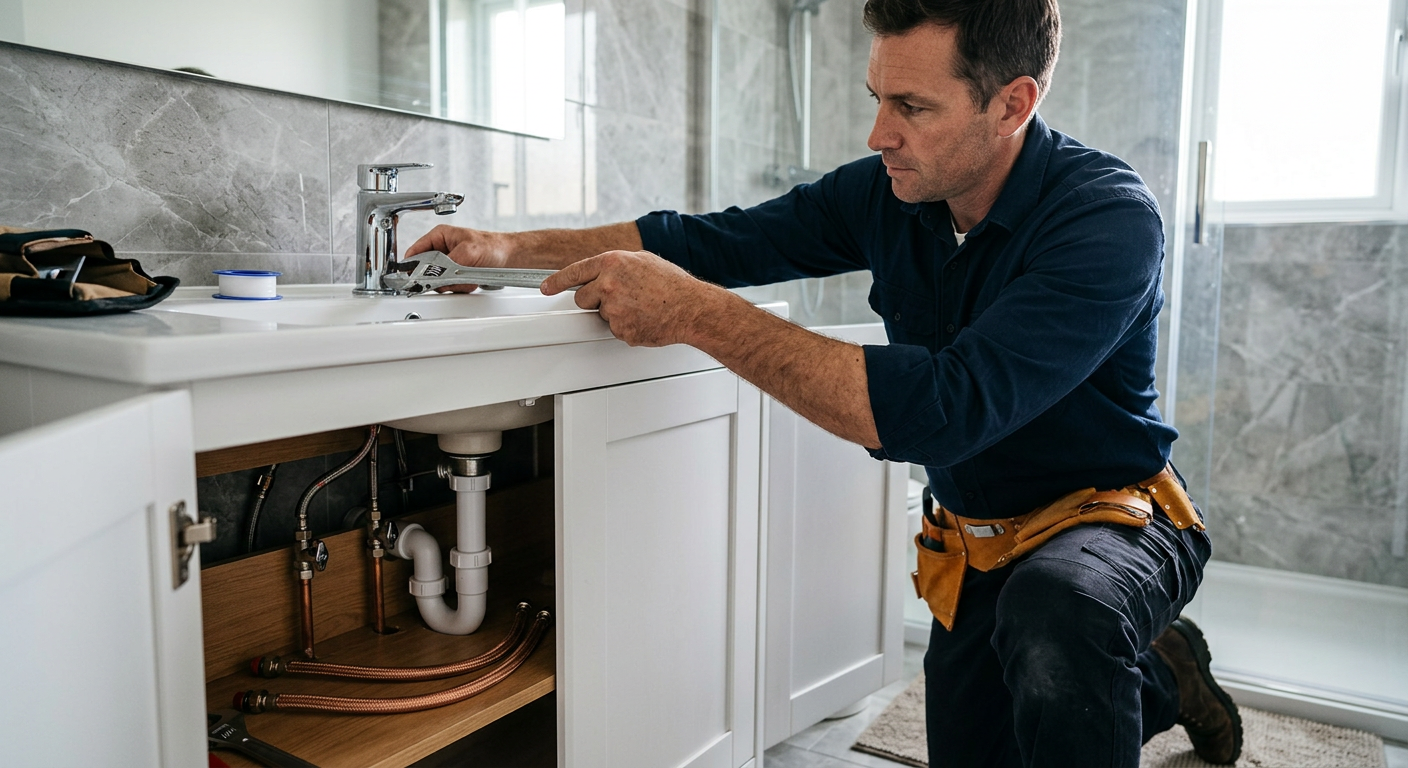 Pose de mitigeur chromé par un plombier à Maisons-Laffitte