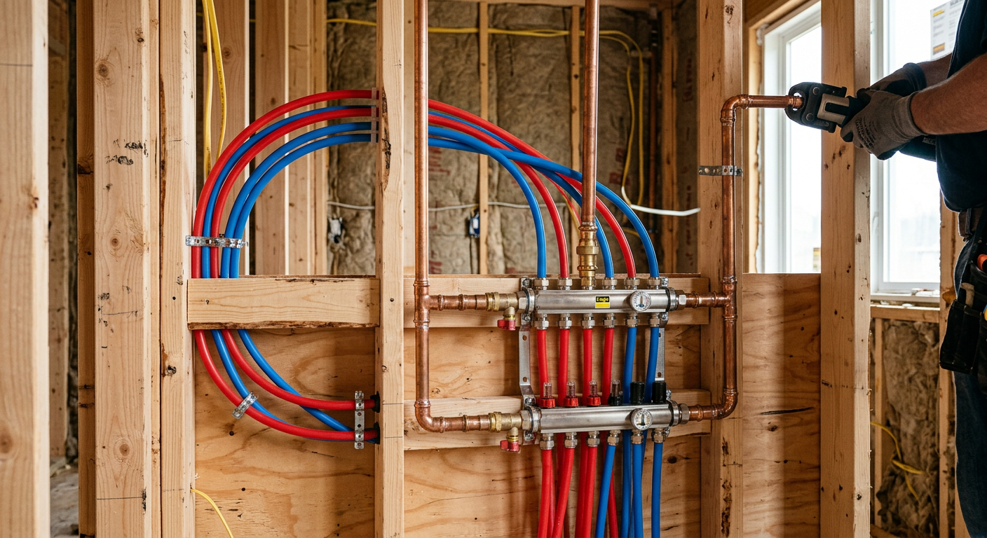 Création de réseau plomberie en cuivre et PER à Maisons-Laffitte 78